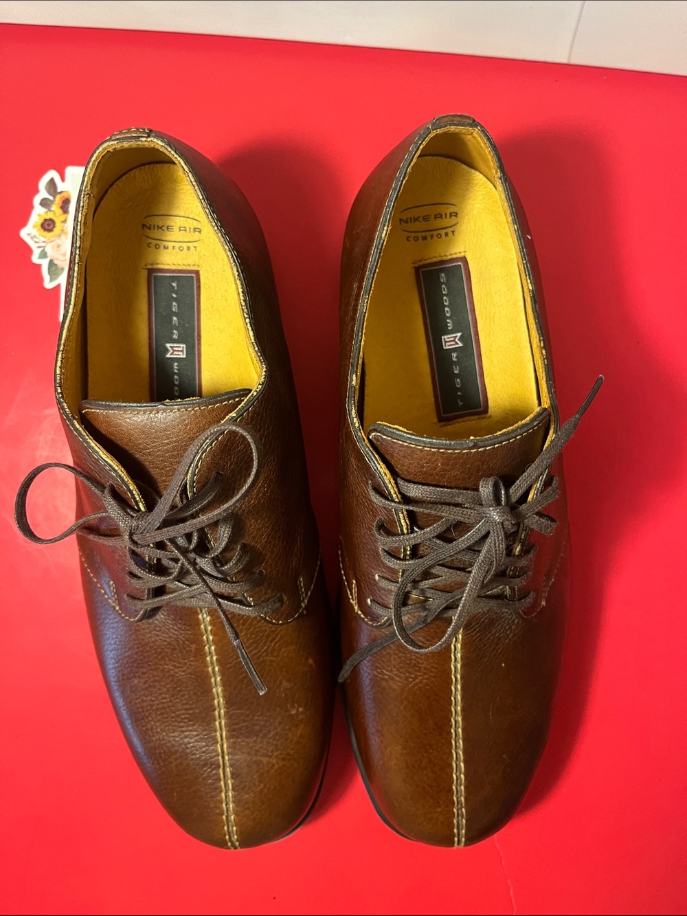 Comfort Men’s Brown Leather Casual Shoes Tiger Woods Nike golf shoe
